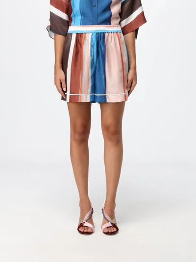 Fendi Venetian Stripes Relaxed Fit Lightweight Shorts In Blue
