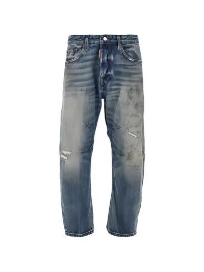 Dsquared2 Belt-loop Jeans In Blue