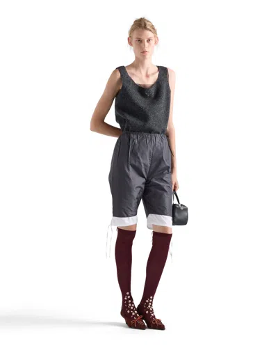 Prada Shetland Wool Top In Gray