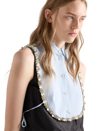 Prada Embroidered Poplin Tie Vest In Multi