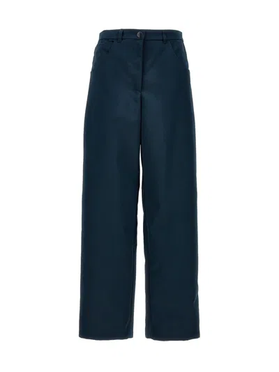 Etro Blue Regular Flat Front Pant In White