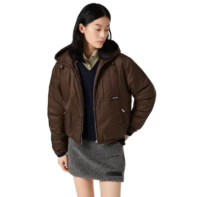 Miu Miu Cropped Ripstop Down Jacket In Multi