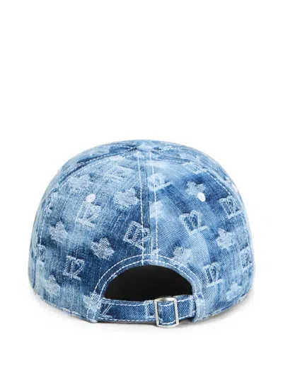 Dsquared2 D2 Monogram Baseball Cap In Blue