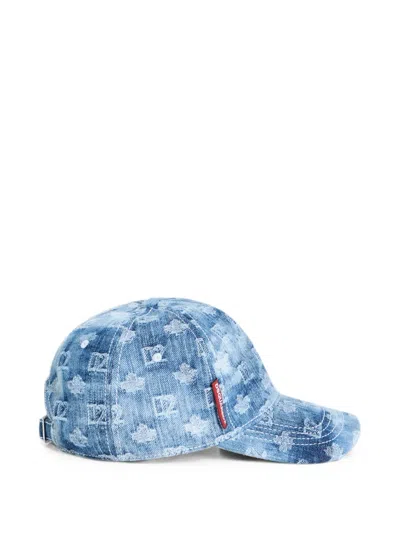 Dsquared2 D2 Monogram Baseball Cap In Blue
