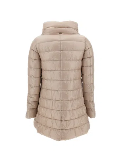 Herno Amelia Quilted Down Coat In Neutral