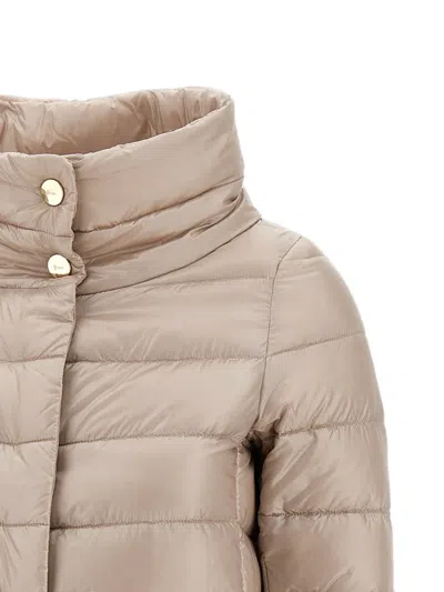 Herno Amelia Quilted Down Coat In Neutral