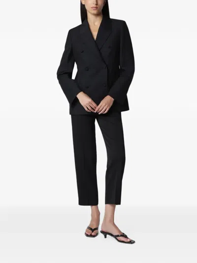 Rohe Double-breasted Blazer In Black