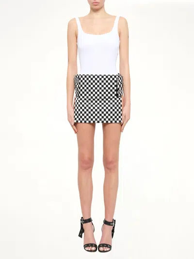 Givenchy Podium Checkerboard Skirt In Multi
