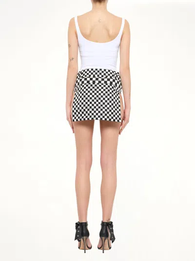 Givenchy Podium Checkerboard Skirt In Multi