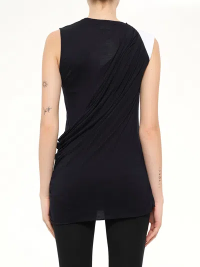 Givenchy V-neck Draped Top In Black