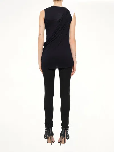 Givenchy V-neck Draped Top In Black