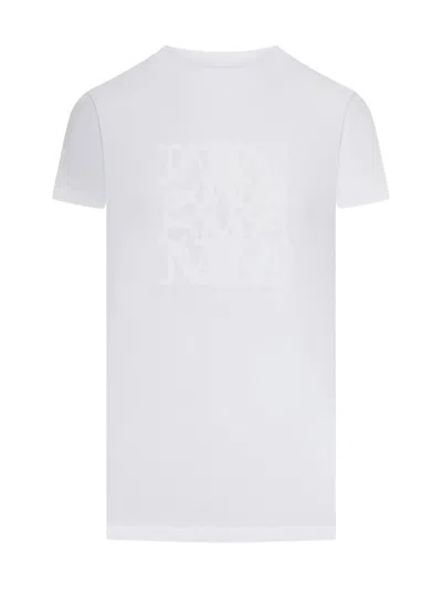 Max Mara T Shirt With Logo Embroidery In White