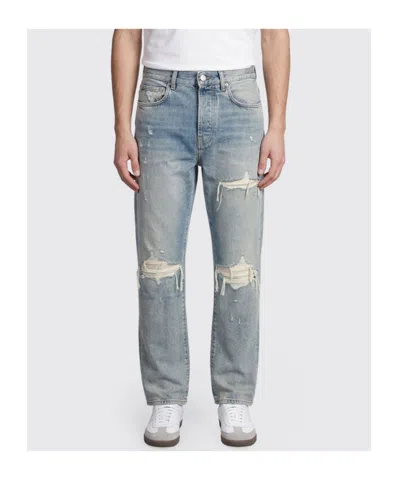 Amiri Straight Mx1 Distressed Jeans In Multi