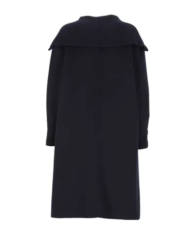 Lorena Antoniazzi Long-sleeved Coat In Black