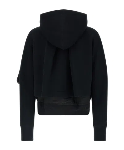 Sacai Sponge Double-layer Bomber Jacket In Black