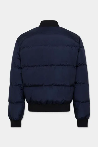 Dsquared2 Easy Down Bomber Jacket In Blue