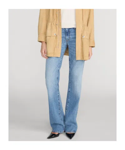 Frame Belt-loop Jeans In Blue