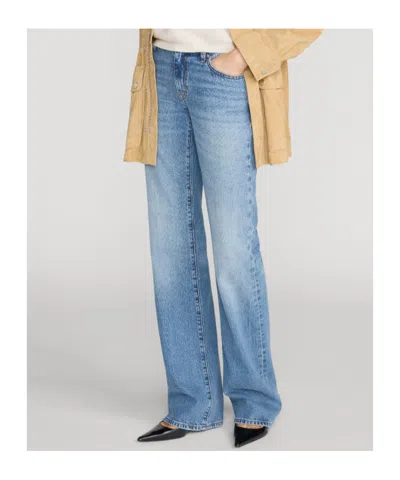 Frame Belt-loop Jeans In Blue