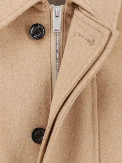 Lardini Classic Wool Jacket With Front Zip And Button Closure In Neutral