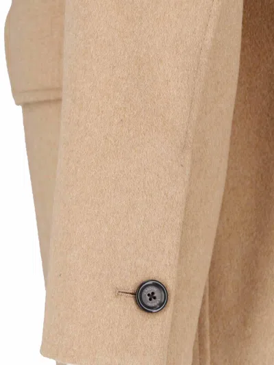 Lardini Classic Wool Jacket With Front Zip And Button Closure In Neutral