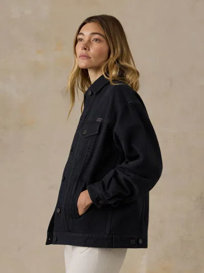 Faherty Driftwood Denim Jacket In Black