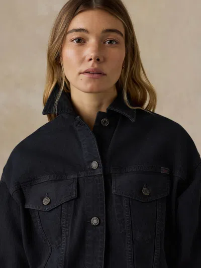 Faherty Driftwood Denim Jacket In Black