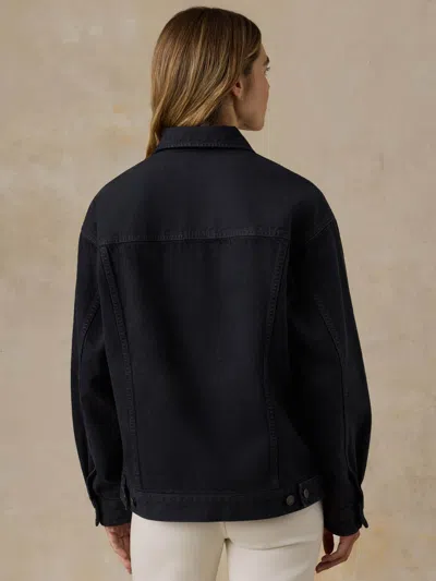 Faherty Driftwood Denim Jacket In Black
