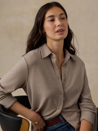 Faherty Legend Sweater Shirt In Timber Twill