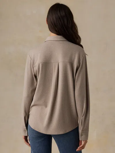 Faherty Legend Sweater Shirt In Timber Twill