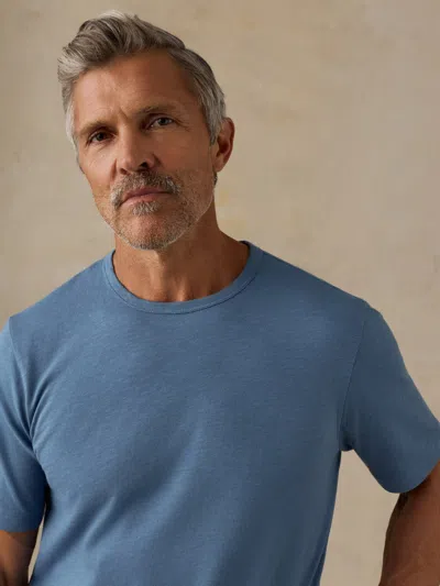 Faherty Sunwashed Regenerative T-shirt In Blue