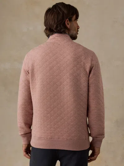 Faherty Epic Quilted Fleece Pullover In Pink