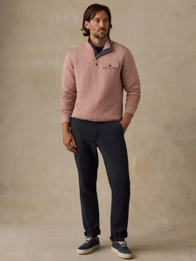 Faherty Epic Quilted Fleece Pullover In Pink