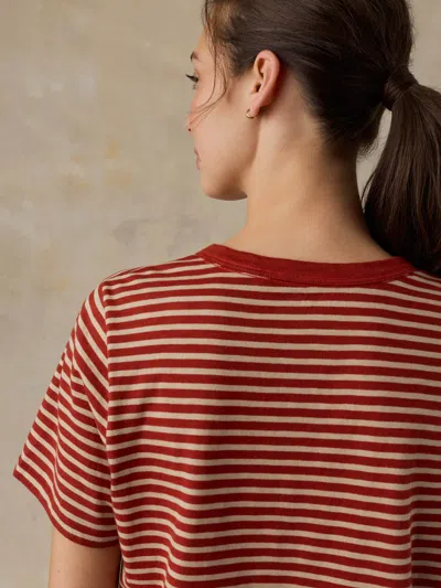Faherty Sunwashed Regenerative T-shirt In Red