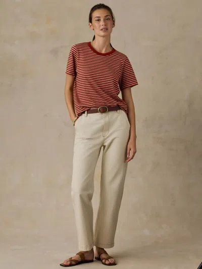 Faherty Sunwashed Regenerative T-shirt In Red