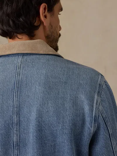 Faherty High Ridge Twill Studio Jacket In Blue