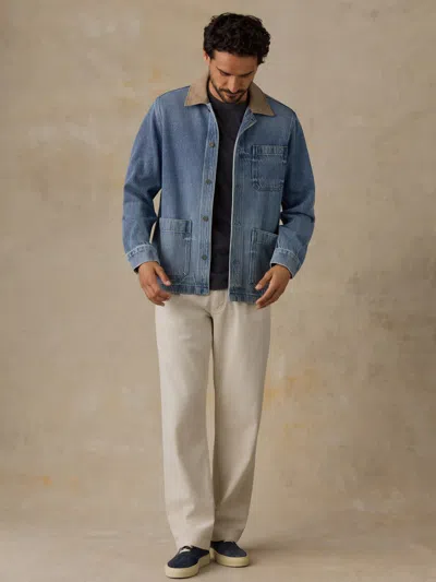 Faherty High Ridge Twill Studio Jacket In Blue