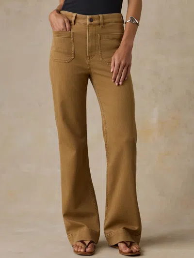 Faherty Stretch Terry Patch Pocket Pants In Brown