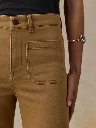 Faherty Stretch Terry Patch Pocket Pants In Brown