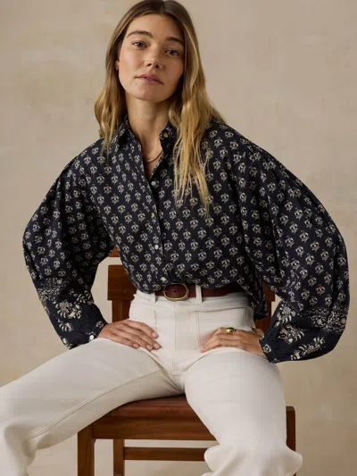 Faherty Suki Blouse In Eclipse Blossom