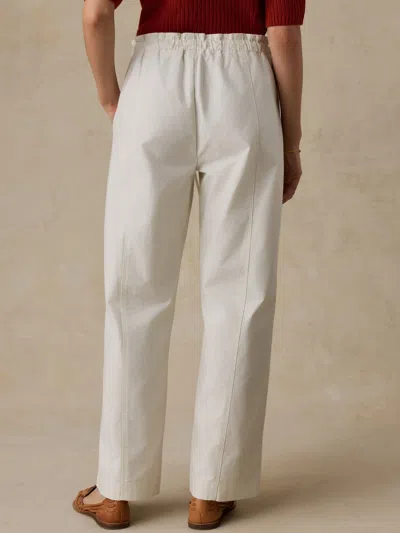 Faherty Cotton Twill Drawstring Pants In White