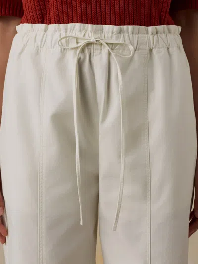 Faherty Cotton Twill Drawstring Pants In White