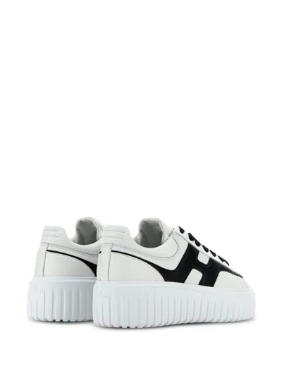 Hogan Smooth Leather H Stripes Platforms. In Multi