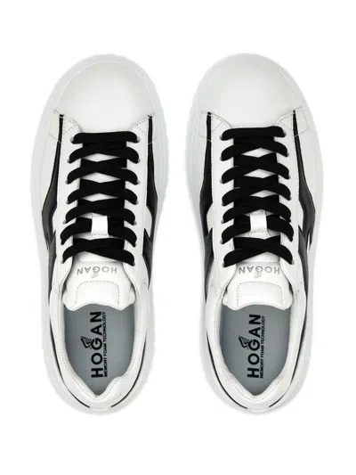 Hogan Smooth Leather H Stripes Platforms. In Multi