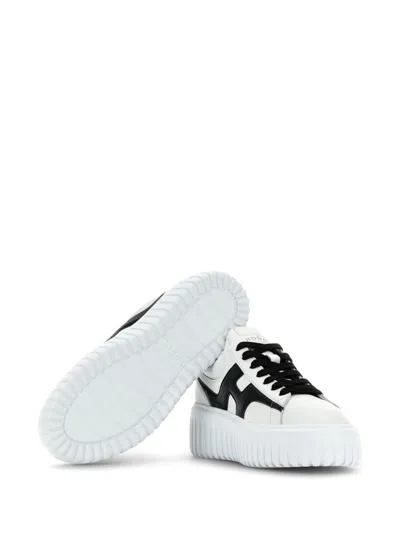 Hogan Smooth Leather H Stripes Platforms. In Multi