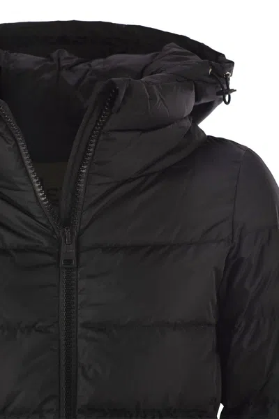 Herno Medium Down Jacket With Hood In Black