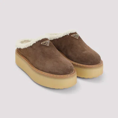 Prada Simple Mules In Brown