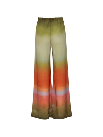 Baobab Weite Hose Mit Elastischem Bund In Green