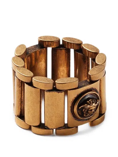 Versace Link Ring In Gold