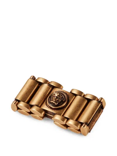 Versace Link Ring In Gold