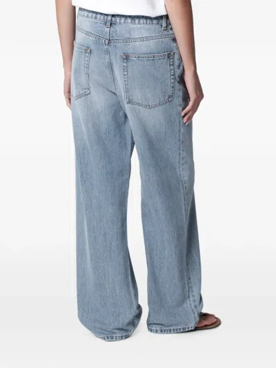 Rohe Bruun Low-rise Wide-leg Jeans In Blue